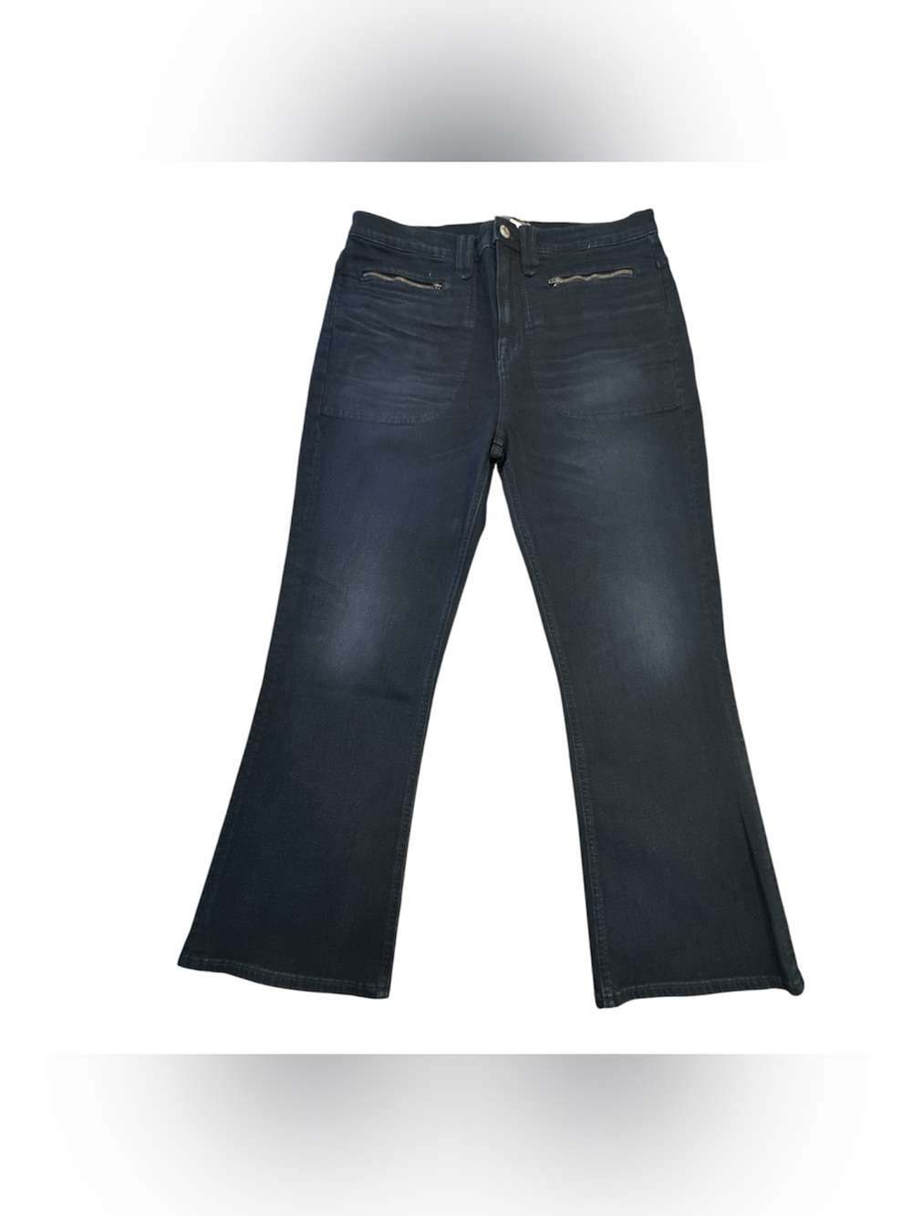 NWT J.Crew Point Sur 10” Higher-Rise Demi-Boot Crop Jeans Dark Indigo Zip-Pocket